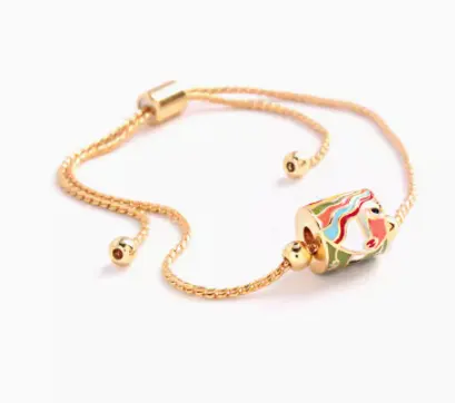 Colorful Enamel Drip Glazed Ethnic Bracelet