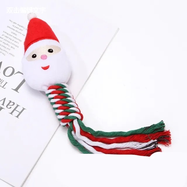Pet Supplies Christmas Series Molar Teeth Cleaning Cute Cartoon Dog Training Bite Toys Santa Claus - Shop at LoveMi