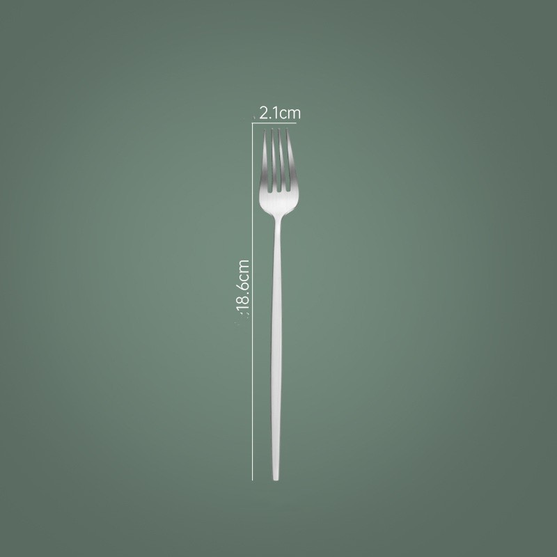 Silver Matte Dessert Fork