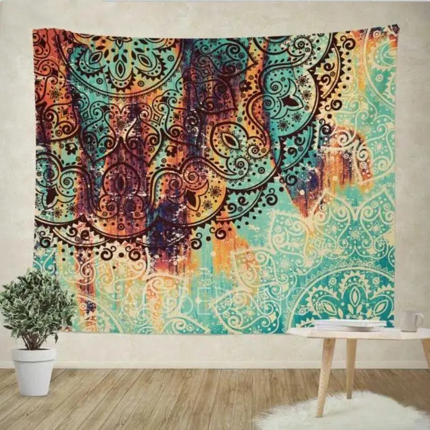 Sevenstars Bohemian Mandala Tapestry Hippie Floral Sketched
