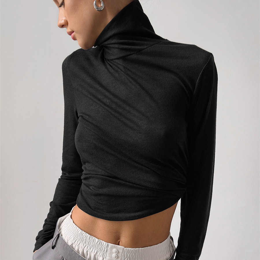 All-matching High Waist Long Sleeves Slim-fit Casual Women's Sweater