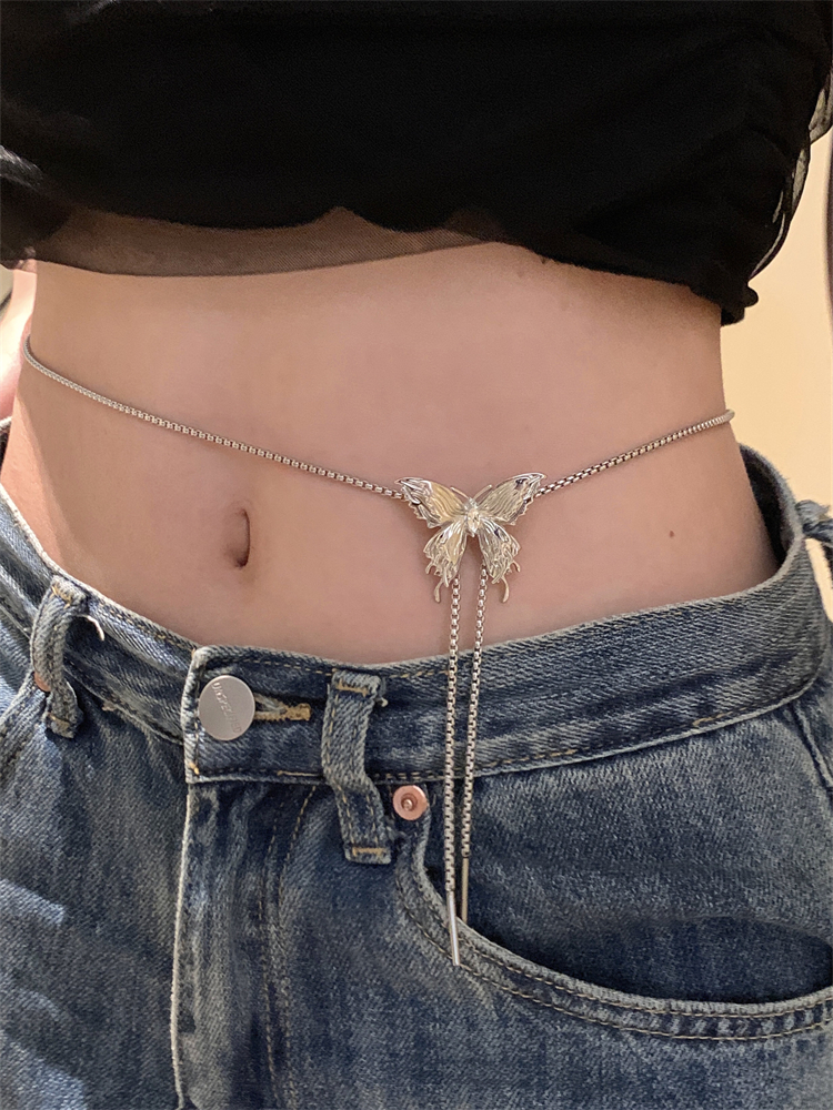 Can Draw Three-dimensional Butterfly Minority Necklace