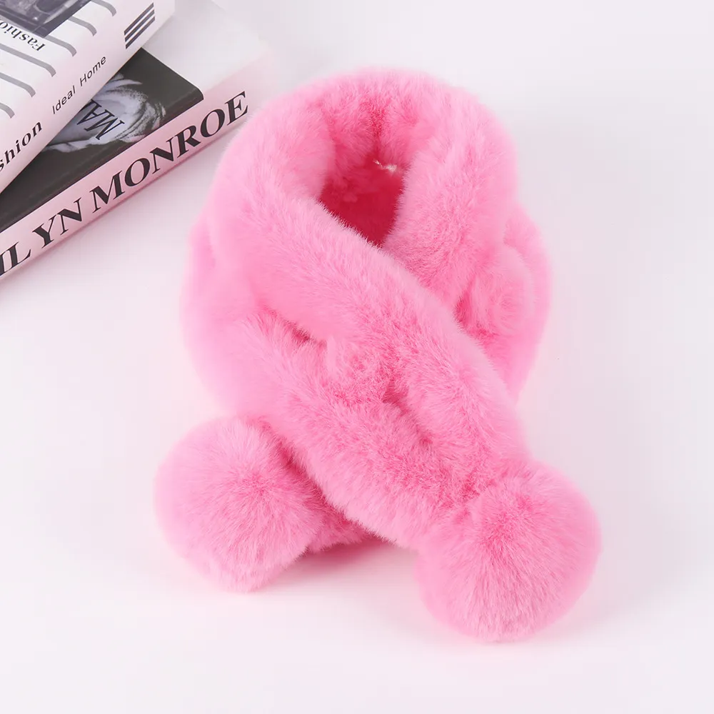 Double Sided Fur Eco-friendly Fur Scarf - Pink