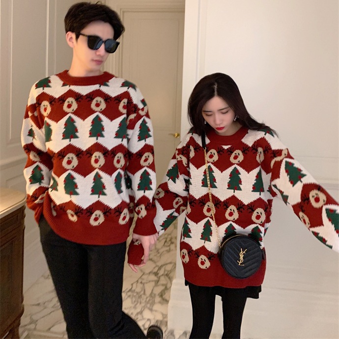 Women's Fashion Retro Loose Knitted Pullover Sweater