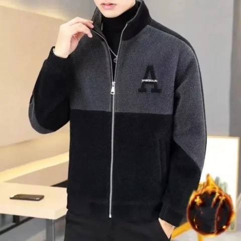 Stitching Casual Thickening Warm Plus Size Top