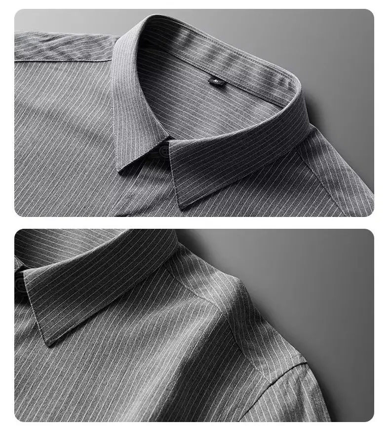 Men's Shirt Long Sleeve Lightly Mature Stripes