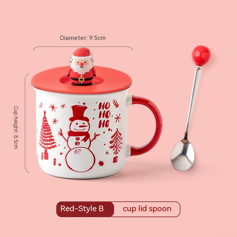 Pattern B Red With Cover Spoon