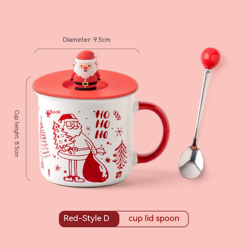 Pattern D Red With Cover Spoon