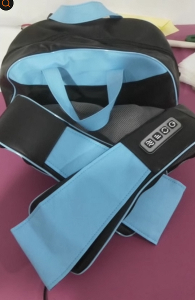 Blue has a small bag