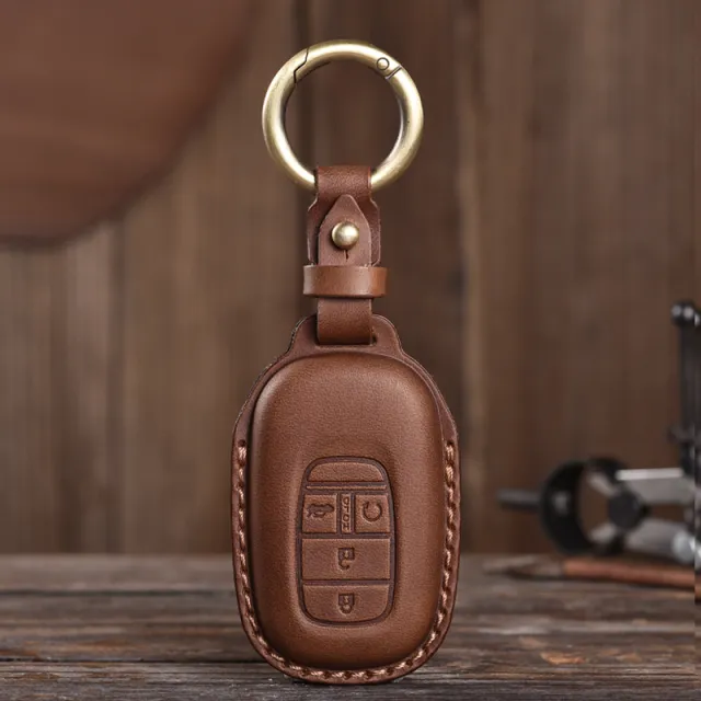 Fashion Simple Key Holder Car Leather Bag Brown - Shop at LoveMi