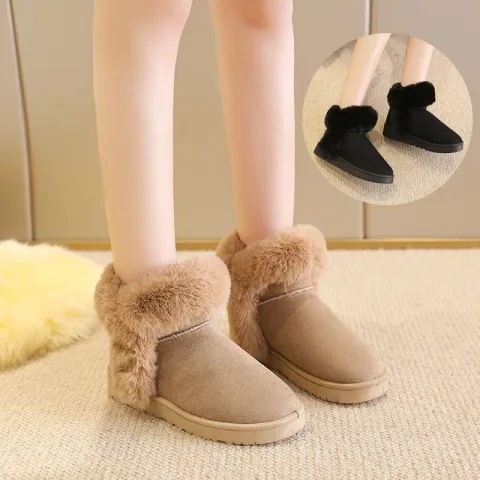 Snow Boots for Women Students Winter Warm Slip on