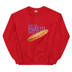 European American Fashion Floral Print Crew Neck Long Stick Bread Sweatshirt - Red - View 1