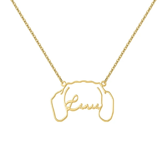 Personalized Stainless Steel DIY Cat And Dog Pet Name Necklace