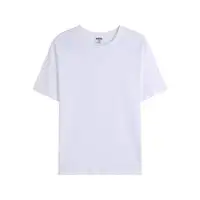 Hot Stamping Technology Short Sleeved Round Neck T-shirt - White