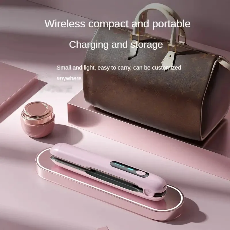 Wireless Hair Straightener Flat Iron Mini 2 IN 1 Roller USB 5000mAh Max 200 Degree Portable Cordless Curler 4 Levels Dry And Wet Uses – image 4