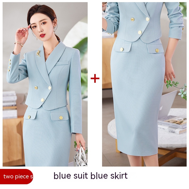 Blue Suit Skirt