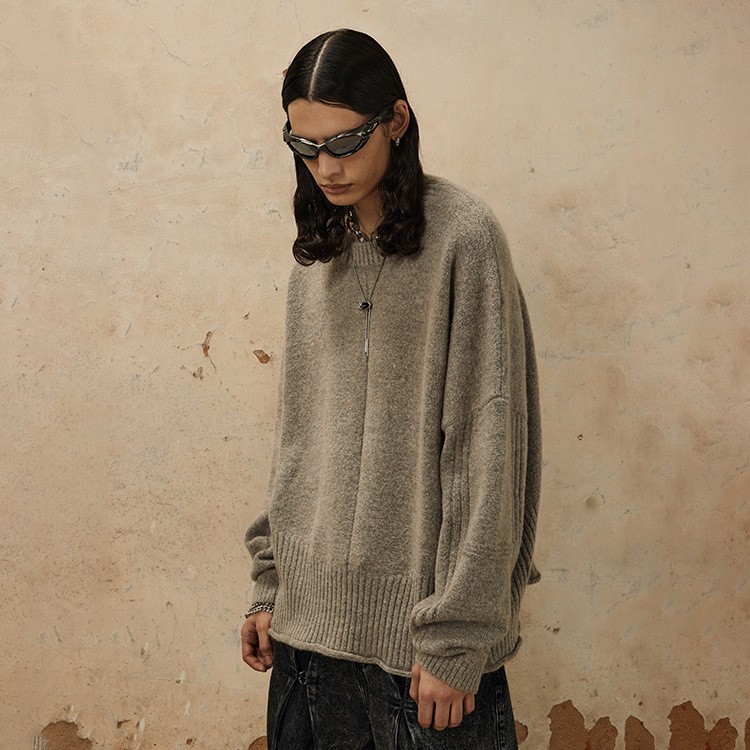 Soft Glutinous Simple Style Solid Color Sweater Fashion