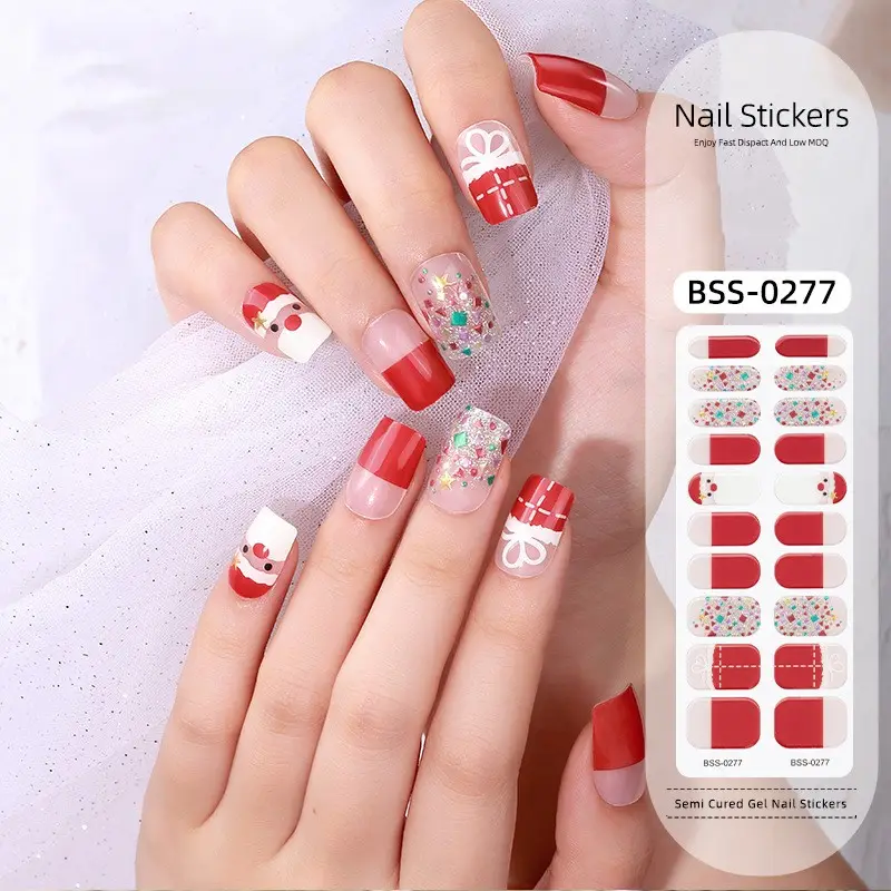 Gel Nail Art Sticker Christmas UV