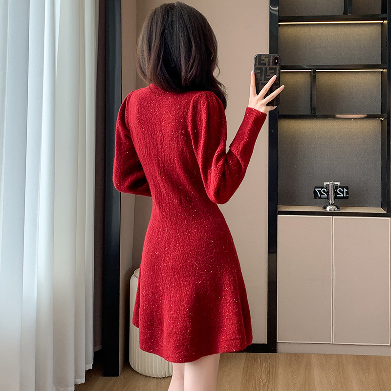 Casual New Year Christmas Shirt Waist-tight Temperament Dress - Image 7
