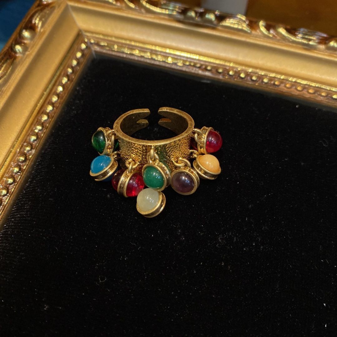 Multi-Color Natural Stone Ring
