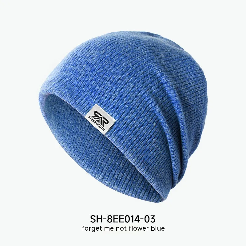 Pure Color Japanese Pile Heap Cap Female Korean Autumn And Winter Students Warm-keeping Knitted Earflaps Cap - Sh 8Ee014 03
