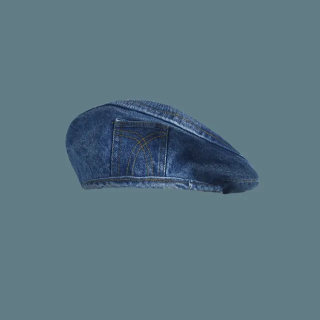 Washed Old Berets Are Versatile Dark Blue - Shop at LoveMi
