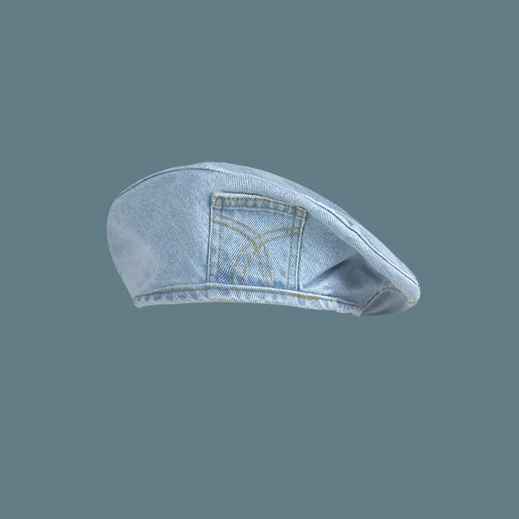 Washed Old Berets Are Versatile - Light Blue