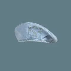 Washed Old Berets Are Versatile - Light Blue - View 1