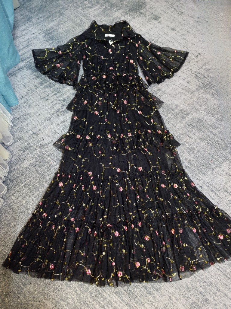 Embroidered Lace Chiffon Dress, picture 5 of 5