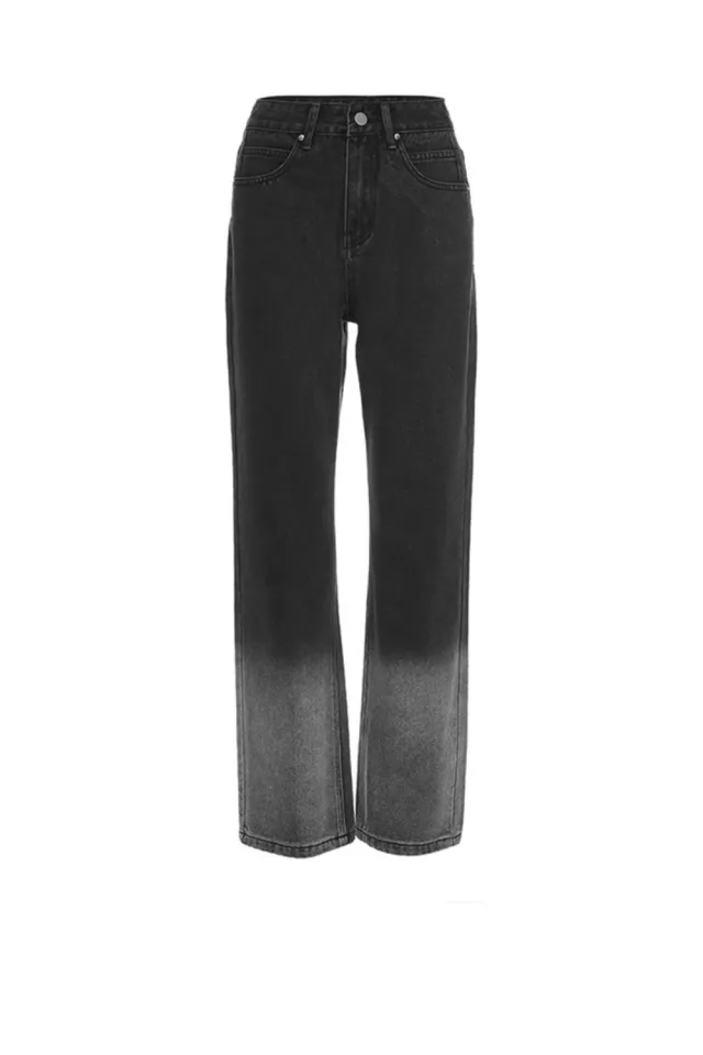 Gradient Contrasting Smoke Grey Love Jeans Black - Shop at LoveMi