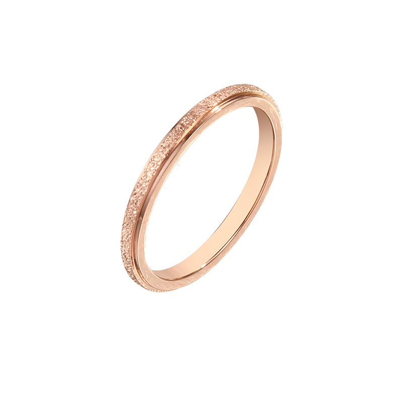 Women's Korean-style Ultra-fine Frosted Ring Rose Gold