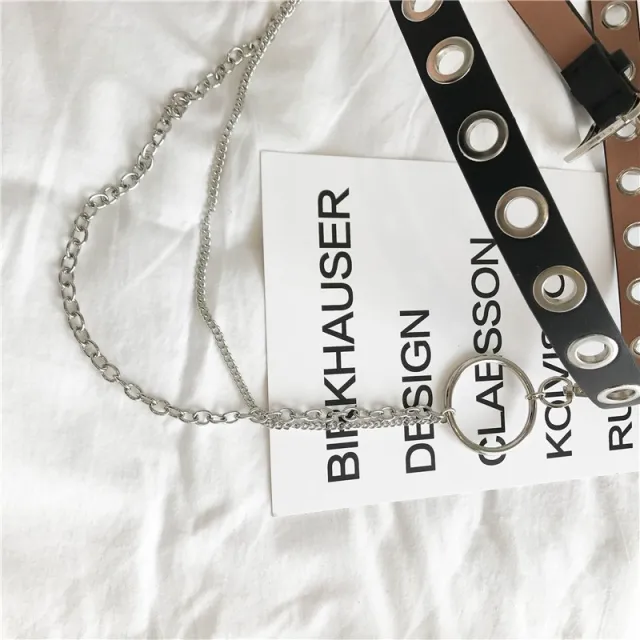 European And American Rock Circle Chains Black - Shop at LoveMi