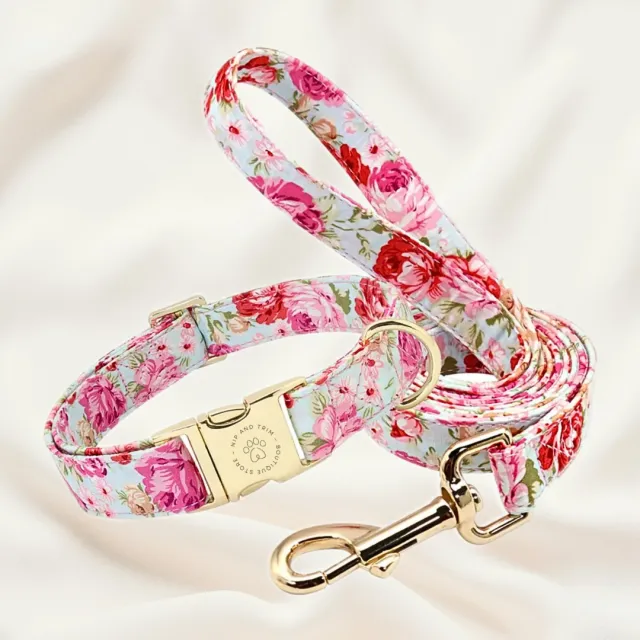 Dog Tag Custom Dog Collar Lettering Identity Card Pink Collar Leash - Shop at LoveMi
