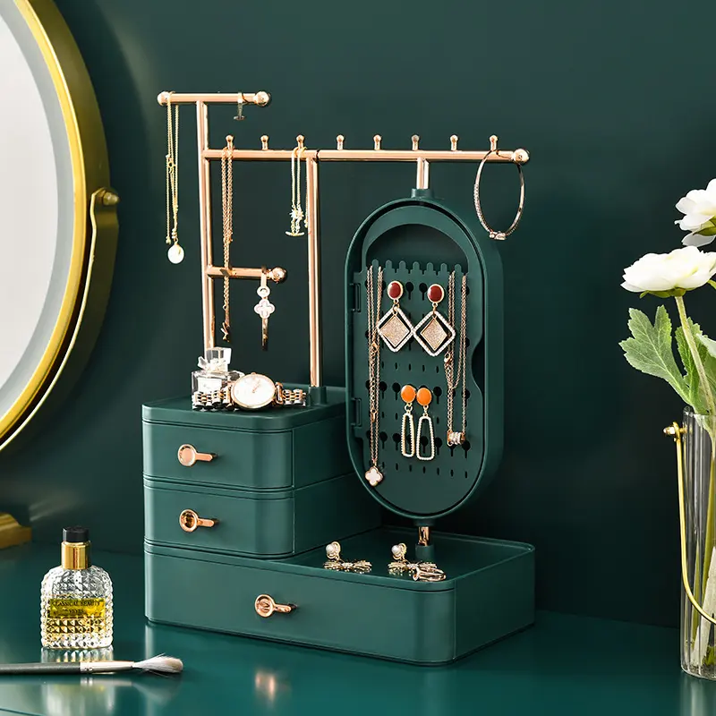 Cosmetics Storage Box High-grade Exquisite Mirror Multi-functional Desktop Ladies