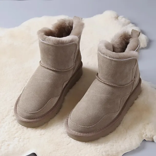 Women's Snow Boots Thick Bottom Fleece lined Maroon - Shop at LoveMi