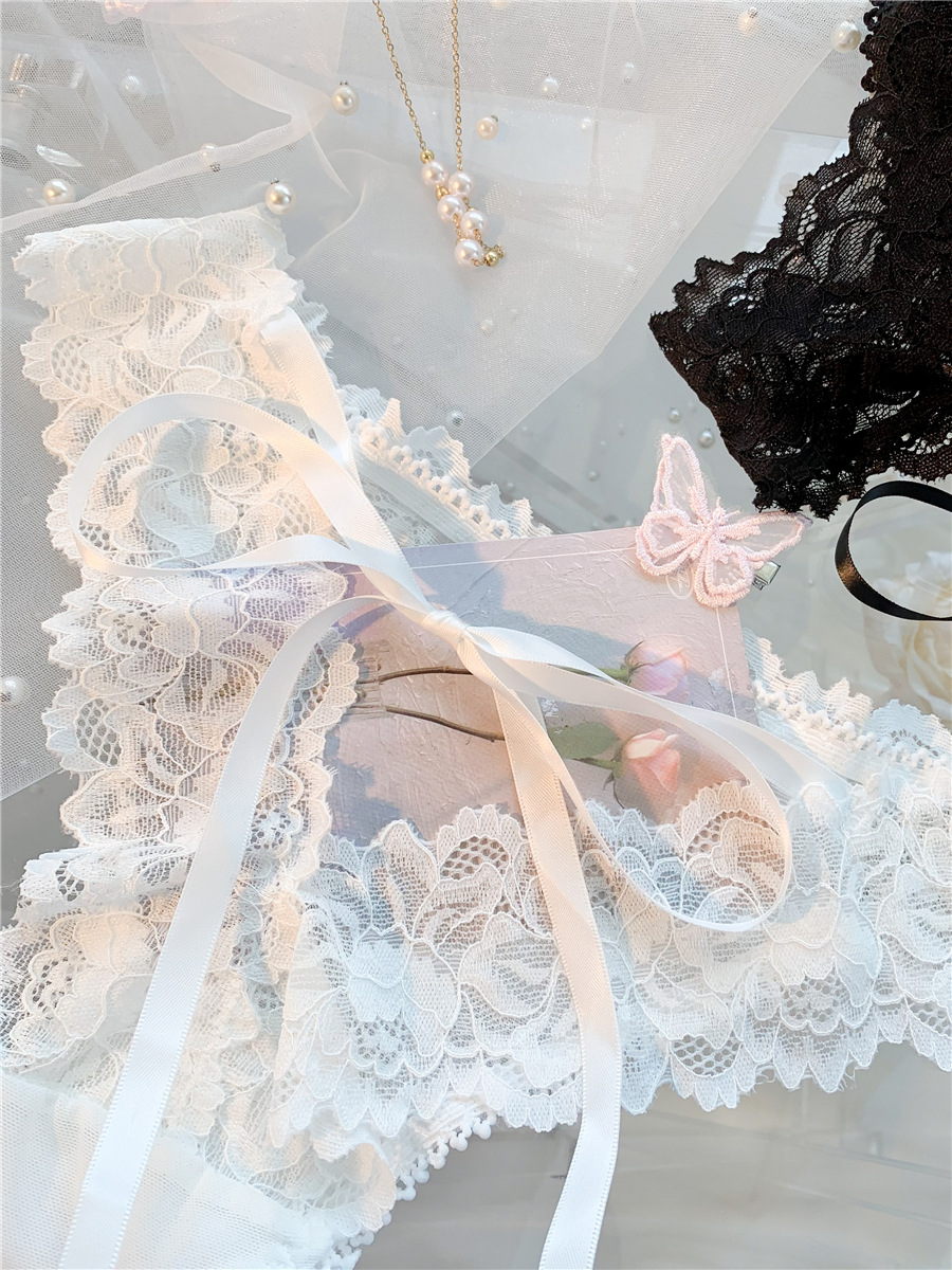 Summer French Style Lady Lace Lace-up Underwear Summer Thin Pure Desire
