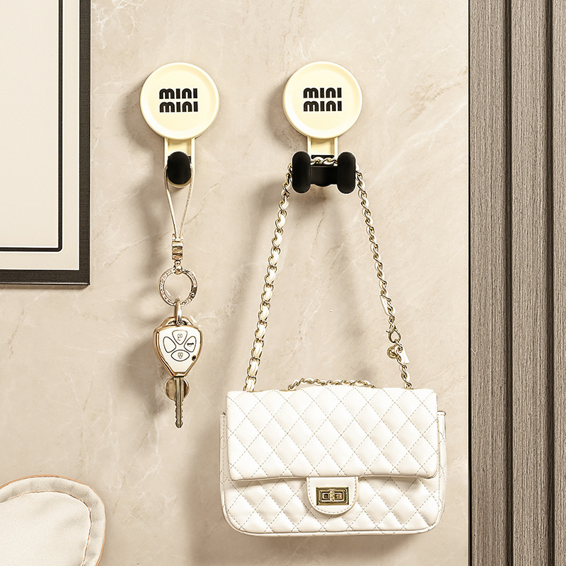 Punch-free Seamless Sticky Hook Bathroom Round Suction Cup Hook Behind The Door Bag Clothing Key Wall Strong Hook