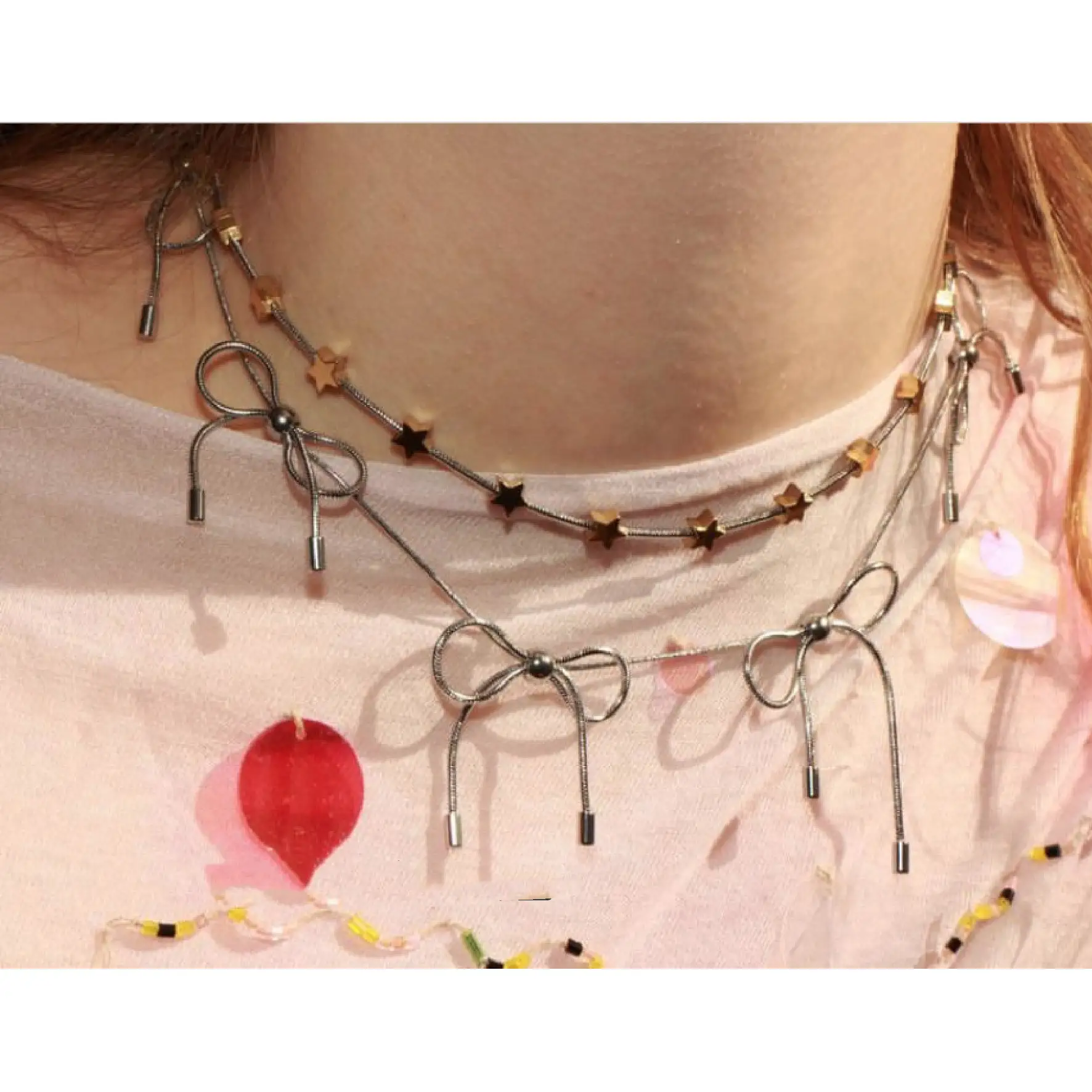 Women's Fashion Color-proof Bow Necklace