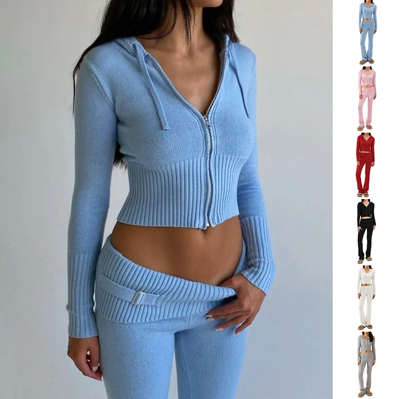 Hoodie Suit Sports Leisure Sexy Zip Long Sleeve Sweater