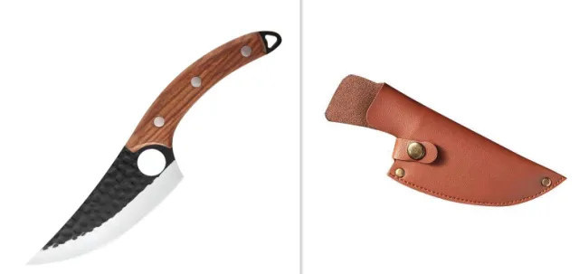 Stainless Steel Hand Hammered Tone Boning Knife Household Kitchen Set4 - Shop at LoveMi