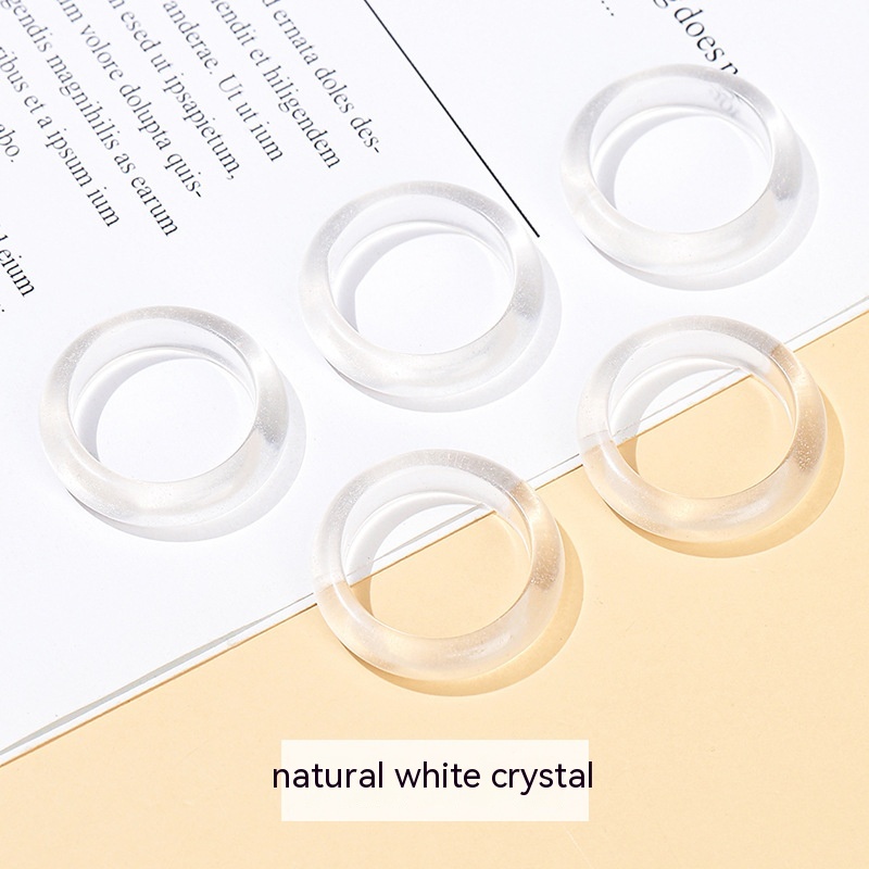 Natural White Crystal Ring