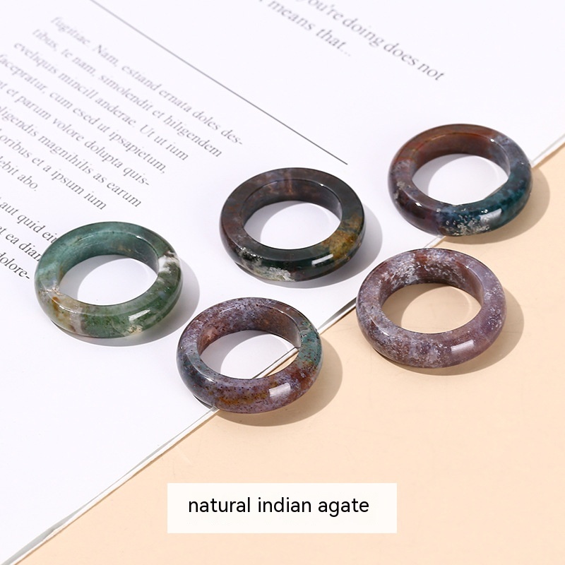 Natural Indian Agate Ring