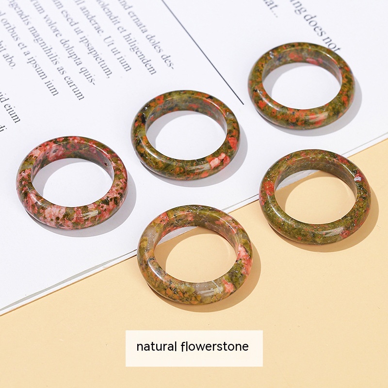 Natural Unakite Ring