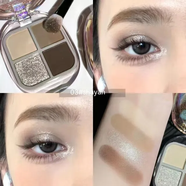 GlamColour Fire Paint Four Color Eyeshadow Palette Sand Embers - Shop at LoveMi