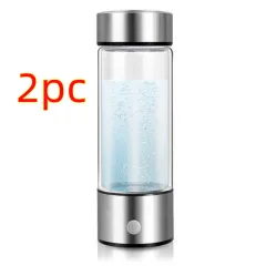 Upgraded Health Smart Hydrogen Water Cup Water Machine Live Hydrogen Power Cup - Silver 420Ml 2Pc - View 1