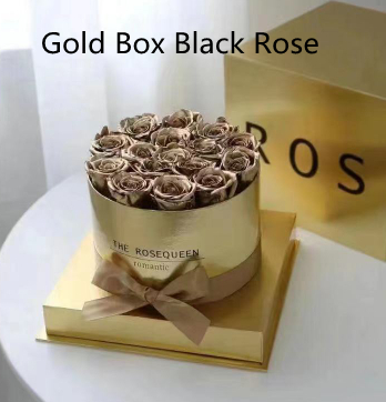 Gold Box Black Rose