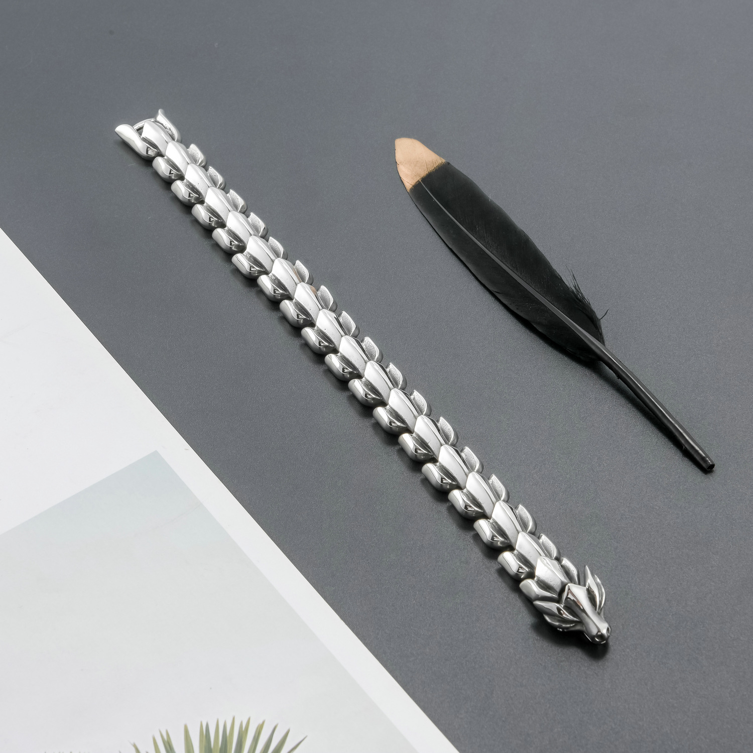Titanium Steel Men's Stainless Steel Keel Bracelet