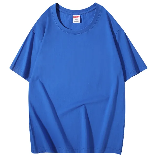Customized Shoulder Down Pure Cotton T shirt Blue - Shop at LoveMi