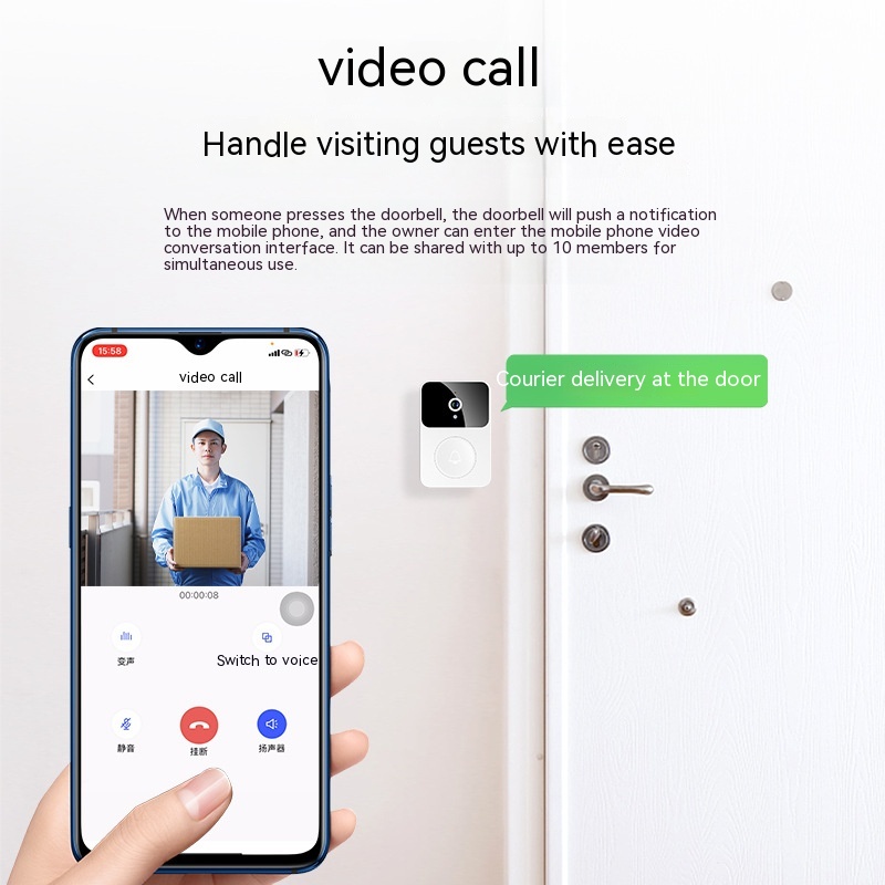 Intelligent Visual Doorbell X9 Wireless Remote Home Surveillance Video