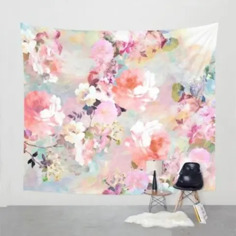 Love of a Flower Wall Tapestry Hanging Decor Bedspread